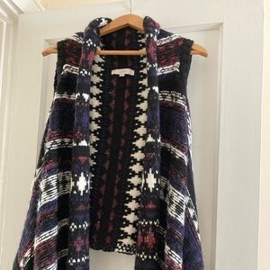 Open Drape Sweater Vest